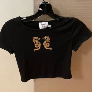 Princess polly fire ball cropped tee